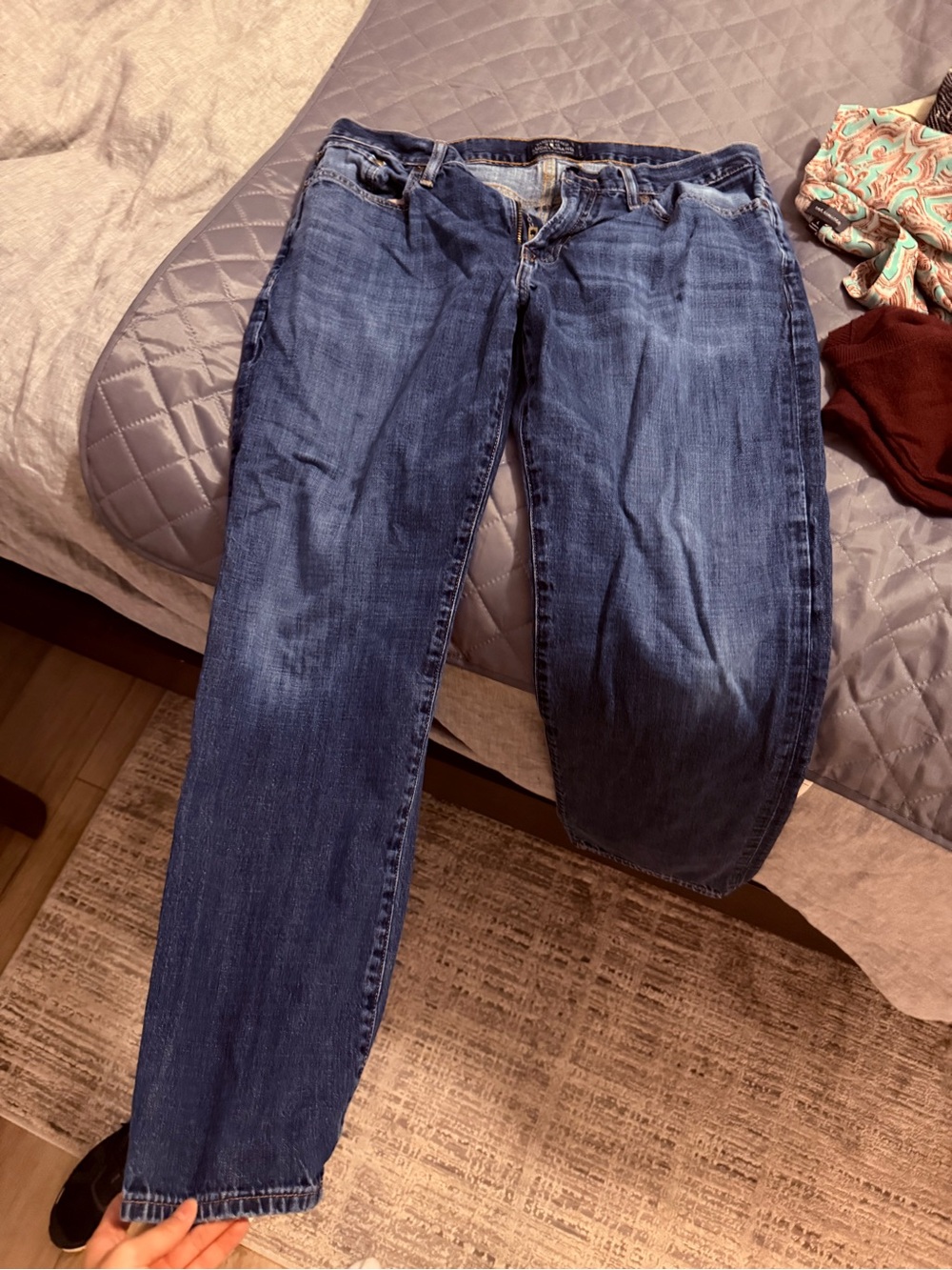 Lucky Brand Women's Dark Blue Boyfriend Jeans